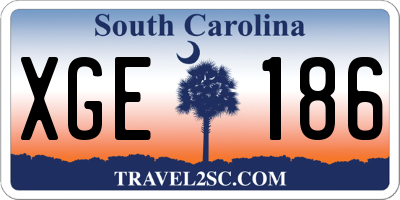 SC license plate XGE186