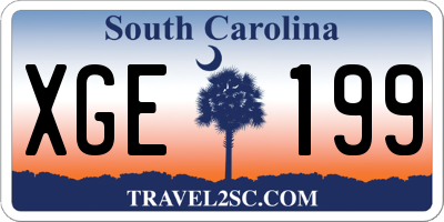 SC license plate XGE199
