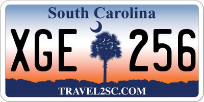 SC license plate XGE256