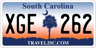 SC license plate XGE262