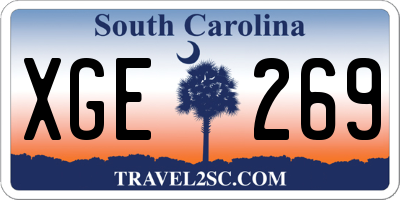 SC license plate XGE269