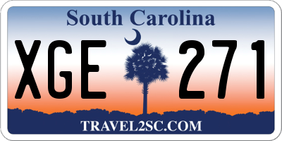 SC license plate XGE271