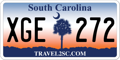 SC license plate XGE272
