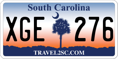 SC license plate XGE276