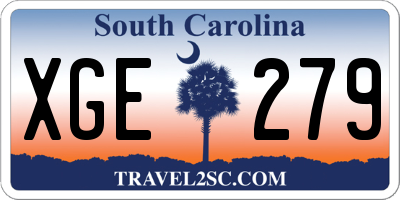 SC license plate XGE279