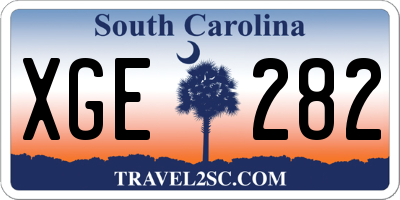 SC license plate XGE282