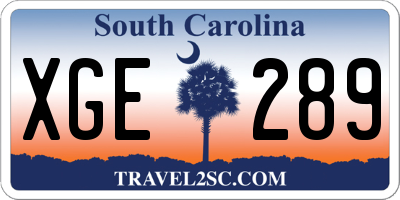 SC license plate XGE289