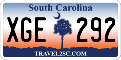 SC license plate XGE292