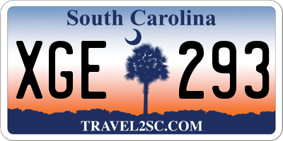 SC license plate XGE293