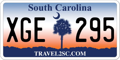 SC license plate XGE295