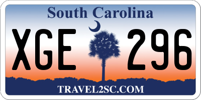 SC license plate XGE296