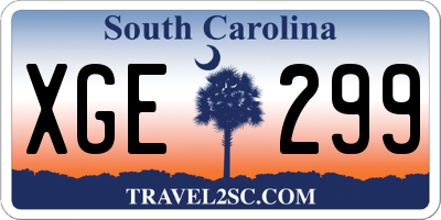 SC license plate XGE299
