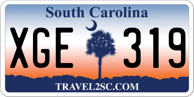 SC license plate XGE319