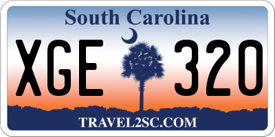 SC license plate XGE320