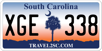 SC license plate XGE338