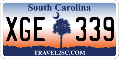 SC license plate XGE339