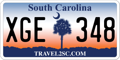 SC license plate XGE348