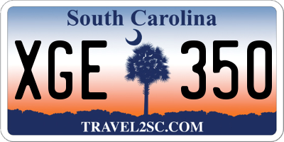 SC license plate XGE350