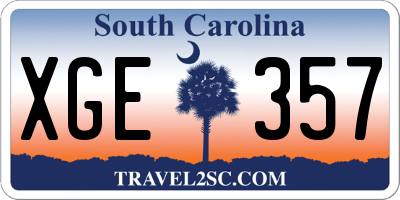SC license plate XGE357