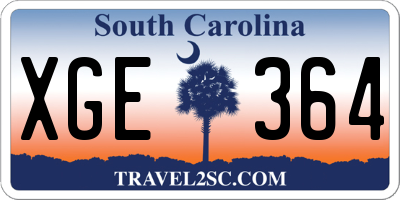 SC license plate XGE364