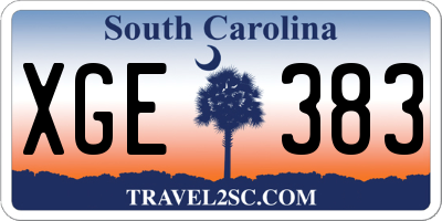 SC license plate XGE383