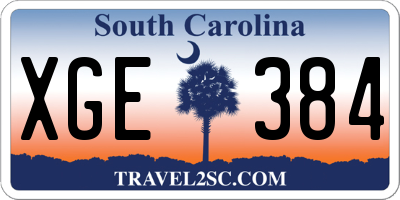 SC license plate XGE384