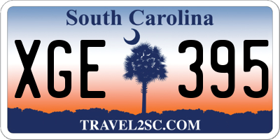SC license plate XGE395