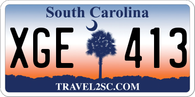 SC license plate XGE413