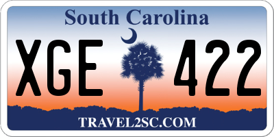SC license plate XGE422