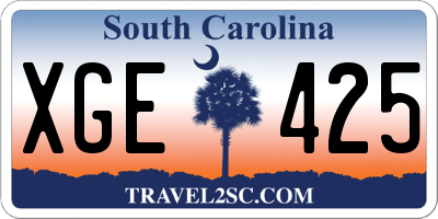 SC license plate XGE425