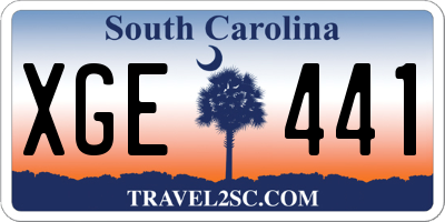 SC license plate XGE441