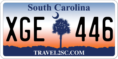 SC license plate XGE446