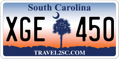 SC license plate XGE450