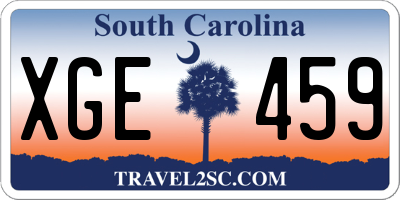 SC license plate XGE459