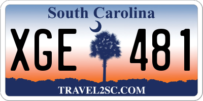 SC license plate XGE481