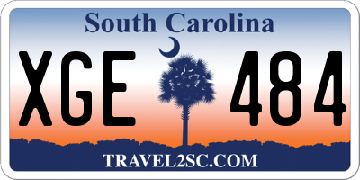SC license plate XGE484