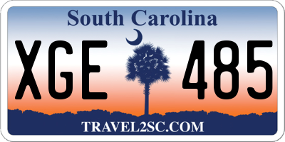 SC license plate XGE485