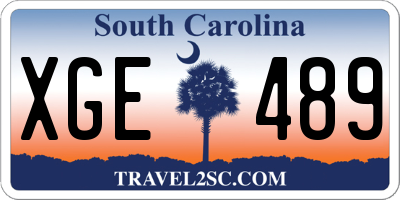 SC license plate XGE489