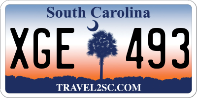 SC license plate XGE493