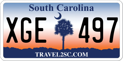 SC license plate XGE497