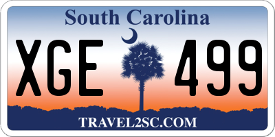 SC license plate XGE499