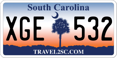 SC license plate XGE532