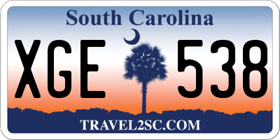 SC license plate XGE538