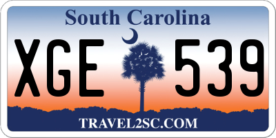 SC license plate XGE539