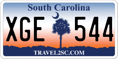 SC license plate XGE544