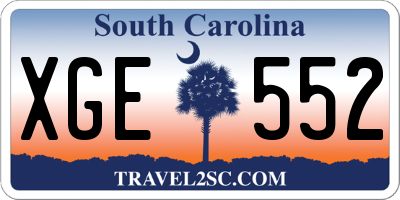 SC license plate XGE552