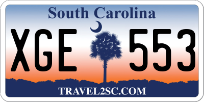 SC license plate XGE553