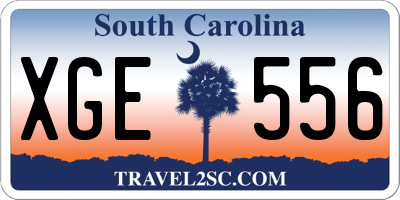 SC license plate XGE556