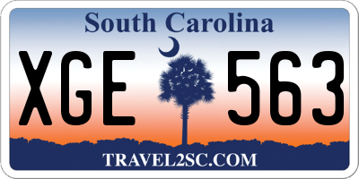 SC license plate XGE563