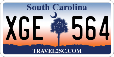 SC license plate XGE564